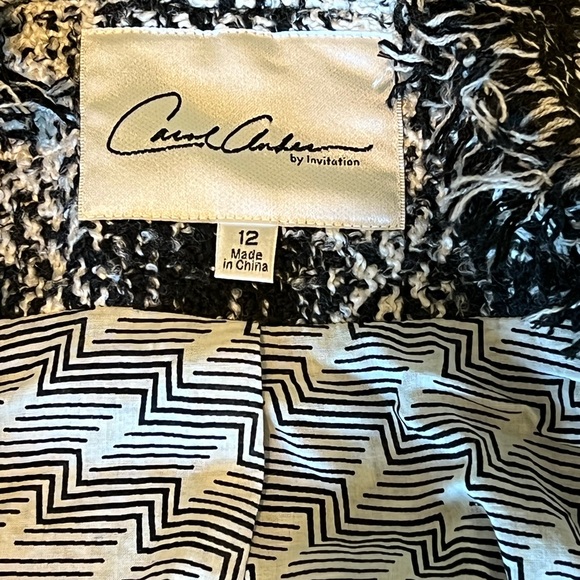 Vintage Carol Anderson by Invitation CAbi plaid tweed fringe jacket style #909 - Picture 3 of 7